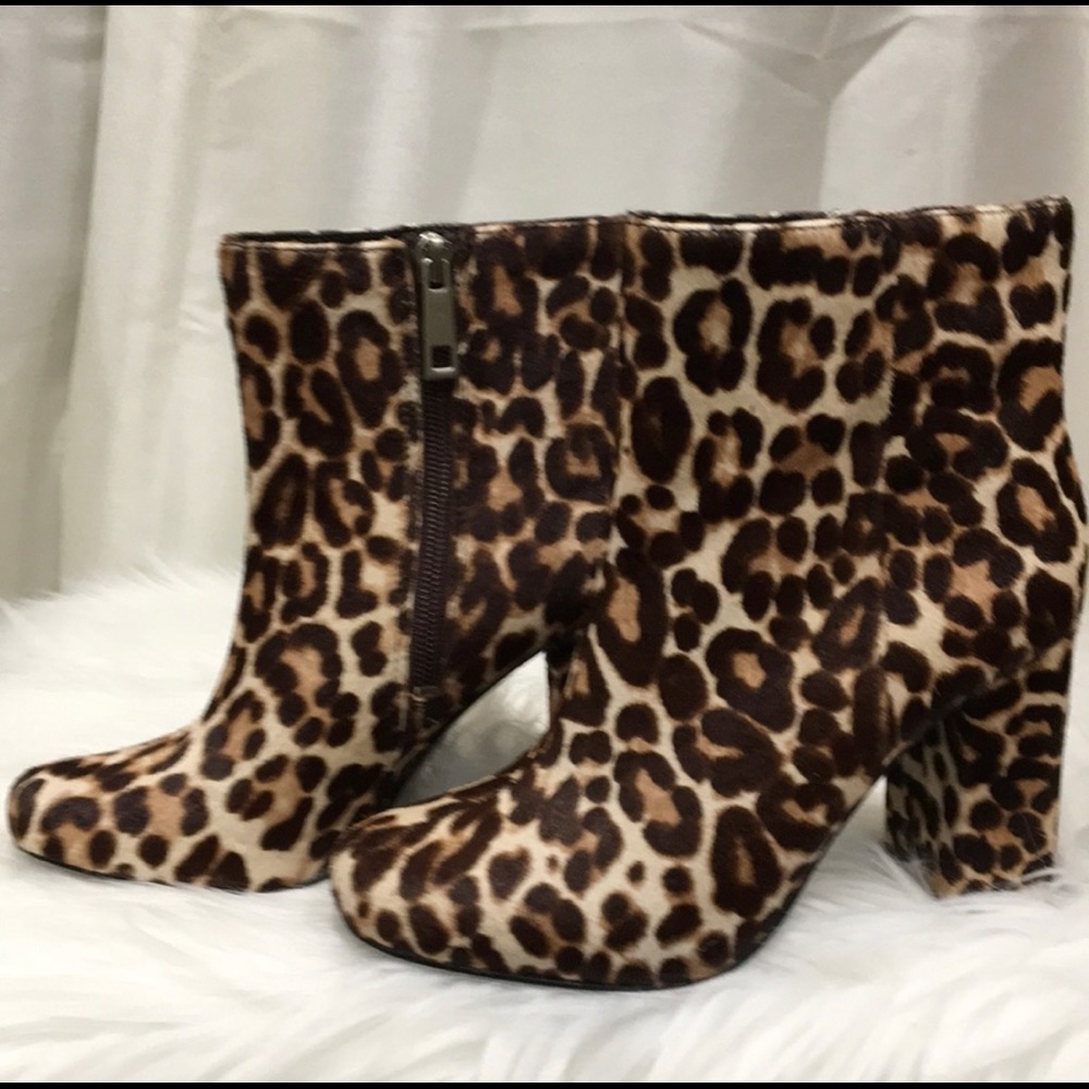 Charles David Studio Leopard Print Booties - image 4